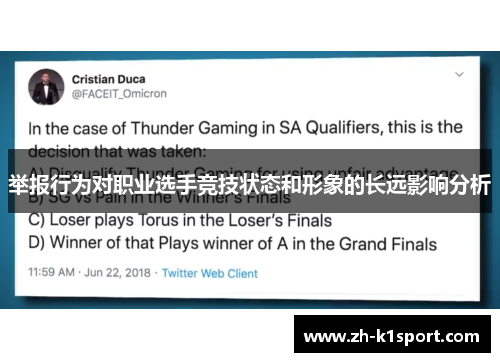 举报行为对职业选手竞技状态和形象的长远影响分析
